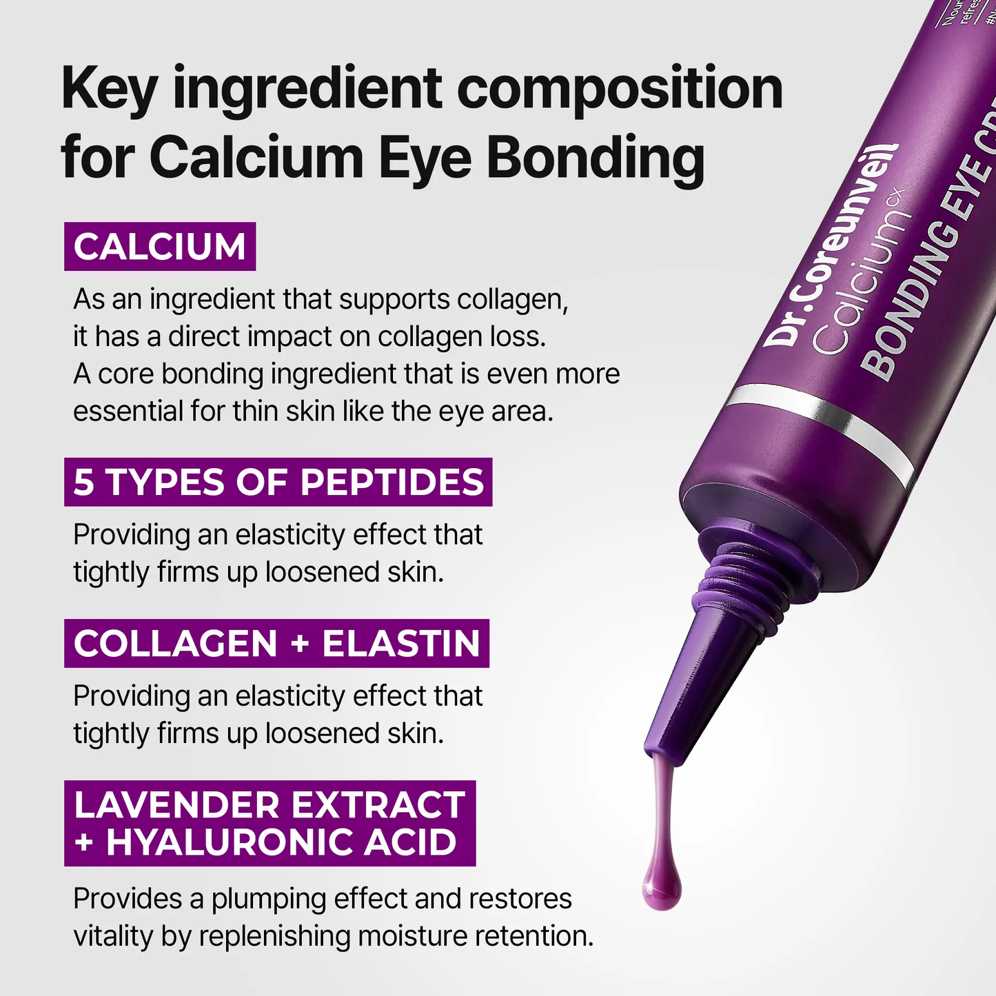 Final 3 Hours: 70%ОFF🔥 [Dr.Coreunveil Official] Calcium Bonding Eye Cream formulated for Sunken Under-Eyes, Sagging Eye Bags, and Fine Lines